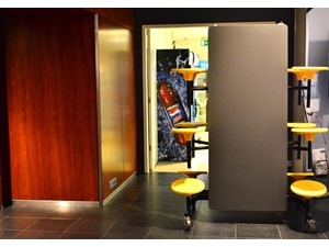 Cafeteria Folding Table shown in Cafeteria used in Europe